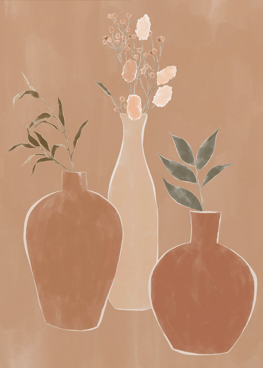Blumenvasen-Set | Leinwand
