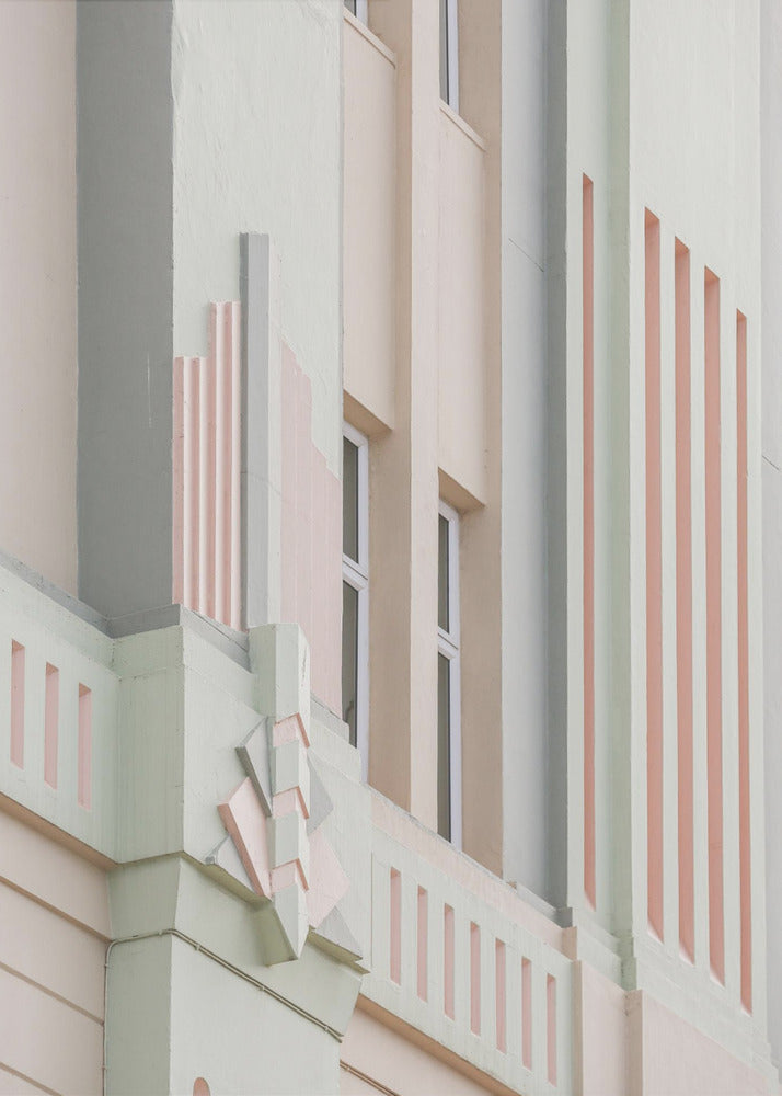 Pastellfarbene Fassadengeometrie | Poster