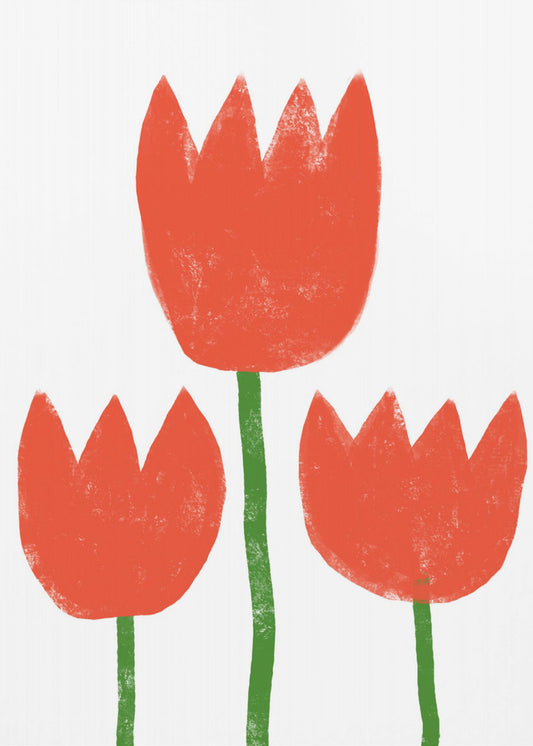 Rotes Tulpentrio | Leinwand