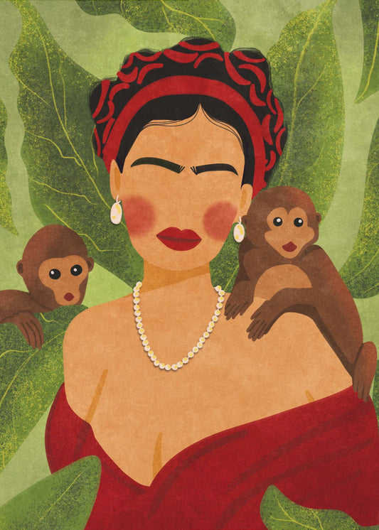 Frida and Monkeys | Poster