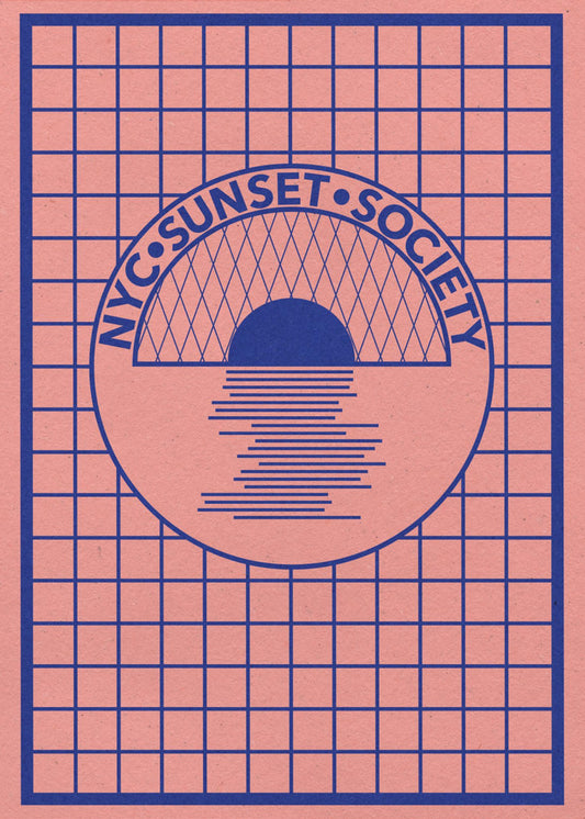 NYC Sunset Society Blau | Poster