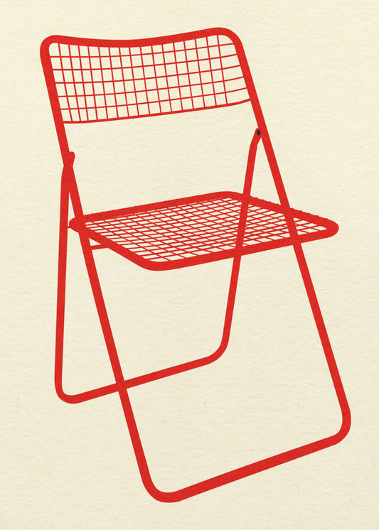 Ted Net Stuhl Rot | Poster