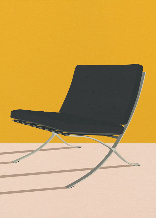 Barcelona Stuhl von Mies Van Der Rohe | Leinwand