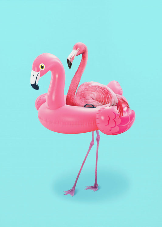 Flamingo im Resort | Leinwand