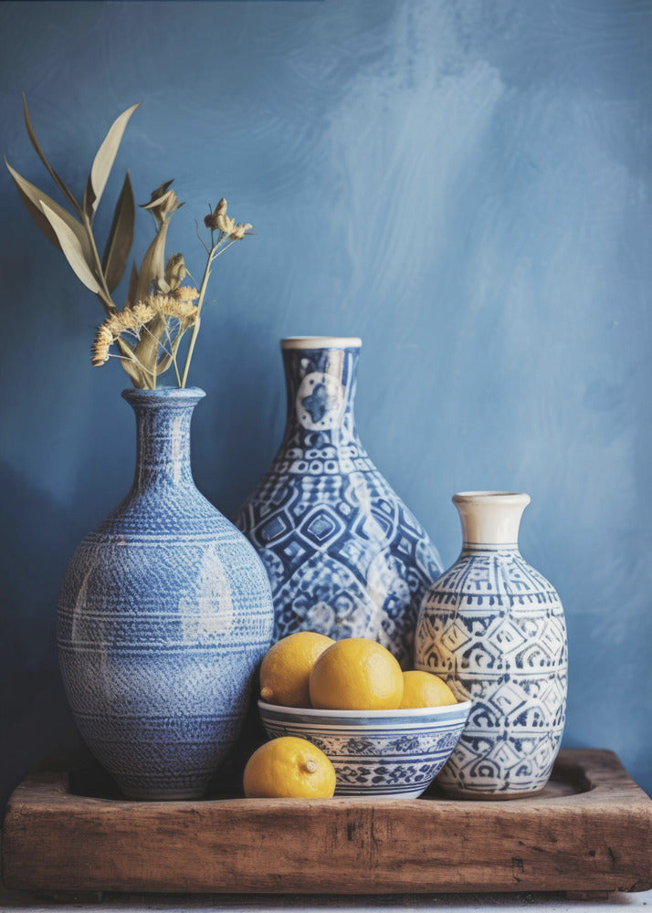 Stillleben mit Blauer Harmonie | Leinwand