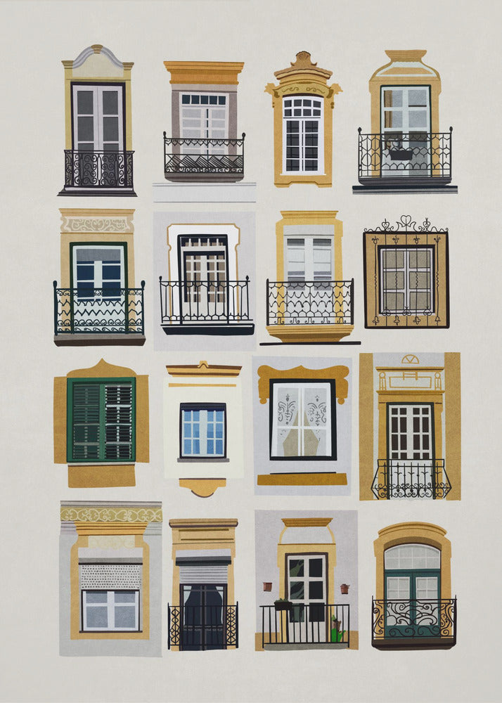 Fenster von Lissabon | Poster