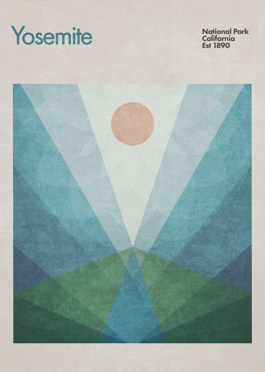 Geometrischer Sonnenaufgang | Leinwand