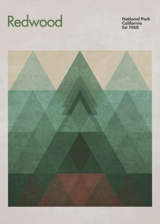 Dreieckiger Redwood | Poster