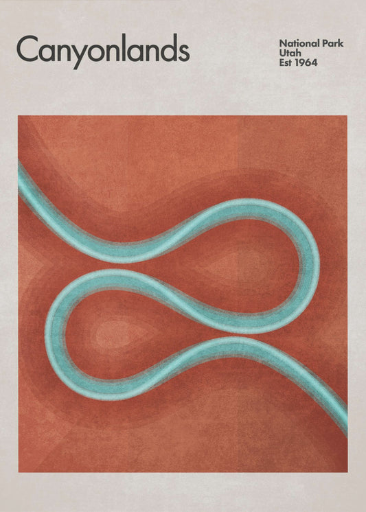 Gewundene Flusspfade | Poster