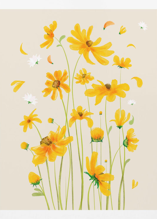 Goldene Blüten | Leinwand