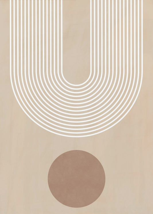 Beiges Arc Poster | Leinwand