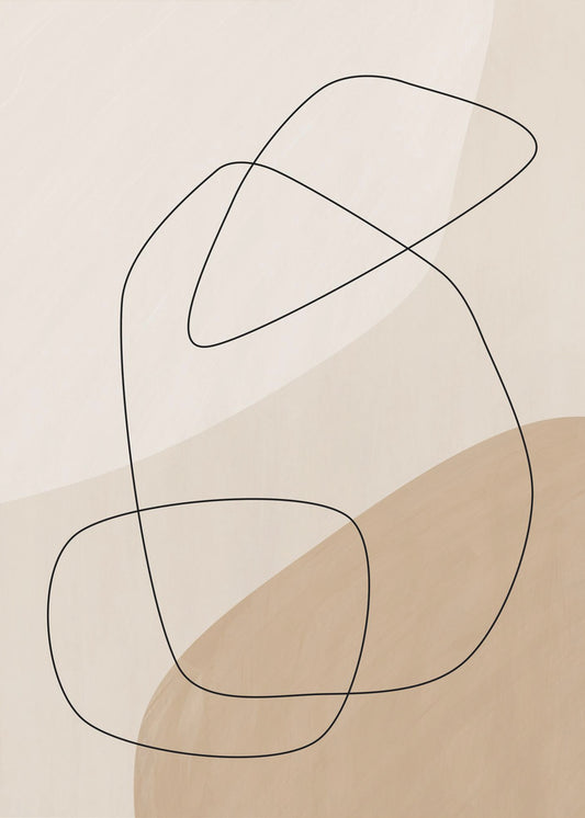 Poster mit grafischen Formen und Linien | Poster