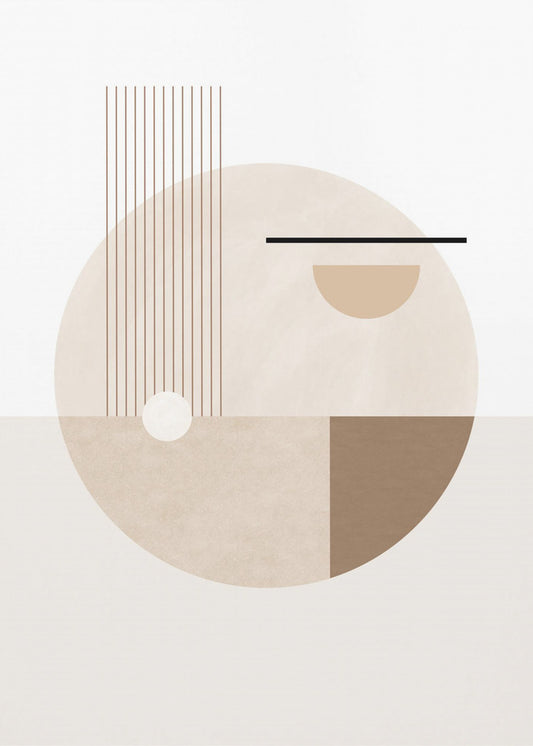 Neutrale Halbkreise Poster | Poster