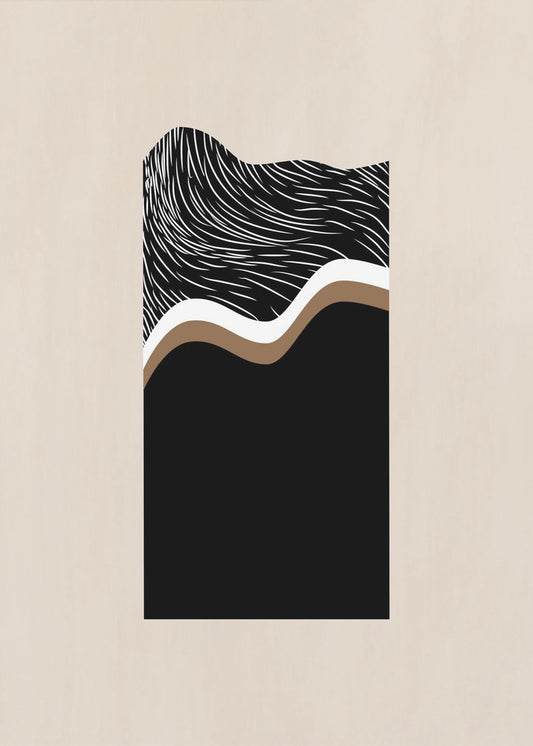 Monochrome Wellen | Poster