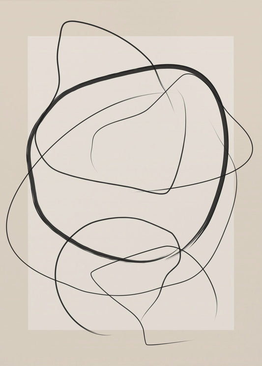 Weiche abstrakte Linienkunst | Poster