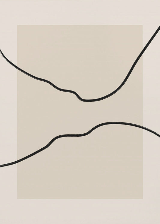 Weiche abstrakte Linien Kunst | Leinwand