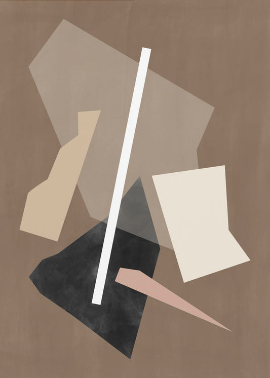 Braunes Papier schneidet Malerei | Poster