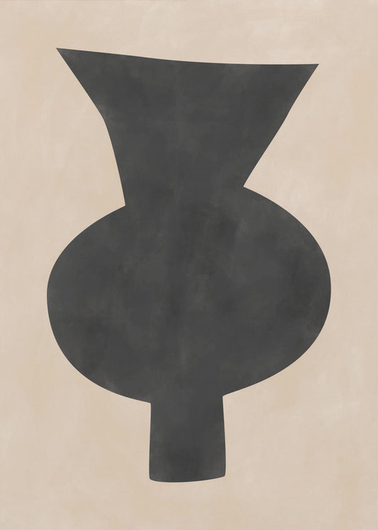 Abstrakte Vase Silhouette | Leinwand