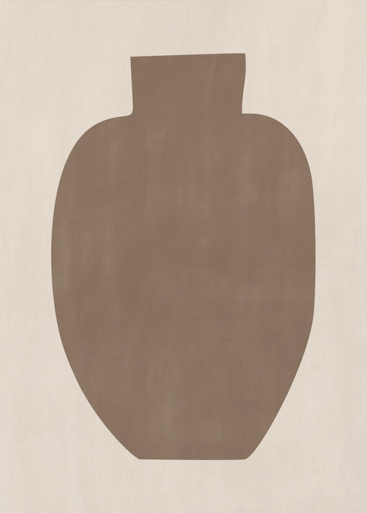 Braune Silhouette einer Vase | Poster