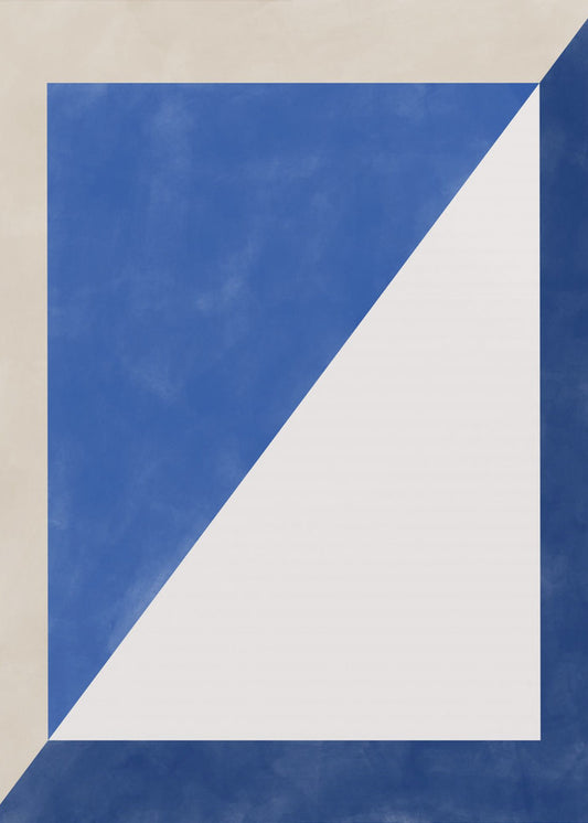 Blaues geometrisches Spiel | Leinwand