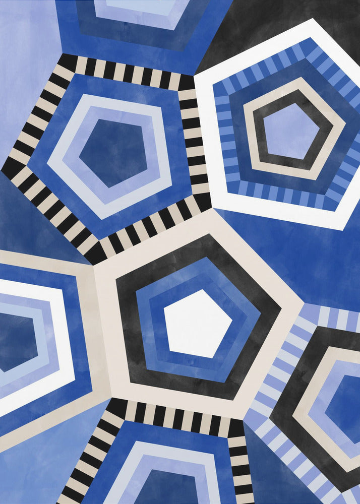 Geometrisches Muster mit sechseckiger Form | Poster