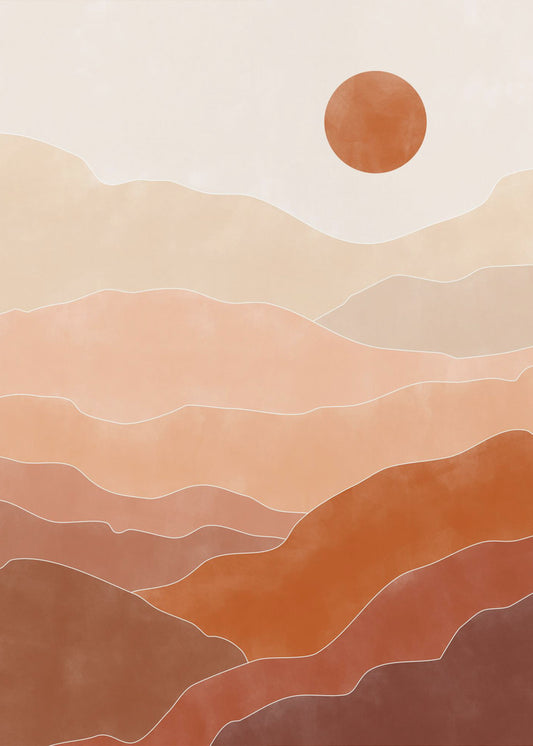 Sonnenaufgang in der Wüste | Leinwand