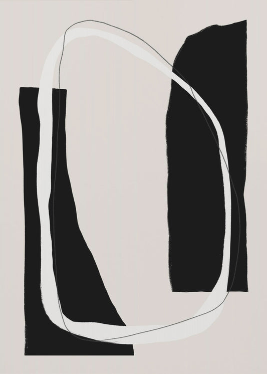 Monochrome geometrische Formen | Leinwand