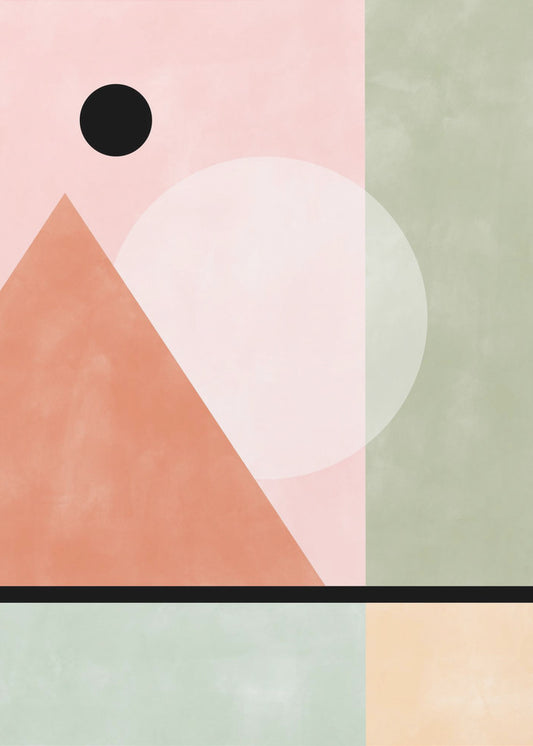 Geometrische Formen in Pastelltönen | Leinwand