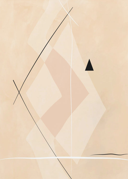 Geometrische Formen und sich kreuzende Linien | Leinwand
