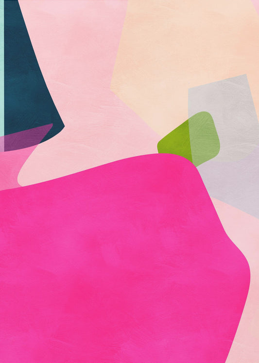 Rosa Pastellform | Leinwand
