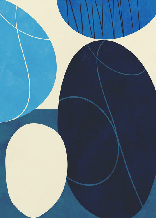 Formen Play3 3blau | Leinwand