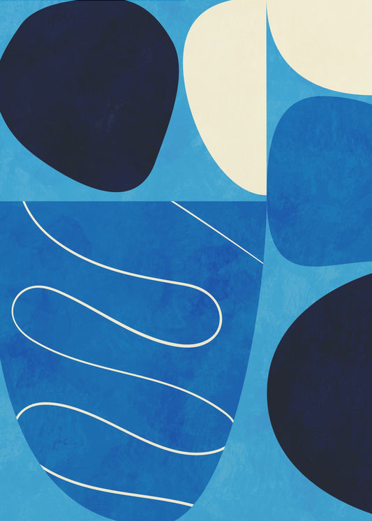 Formen Play3 1blau | Leinwand