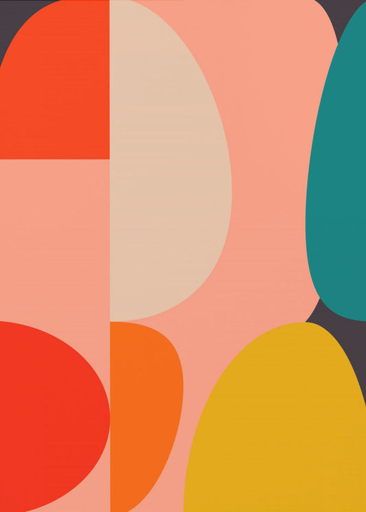Mid Century Pastell 14 | Leinwand