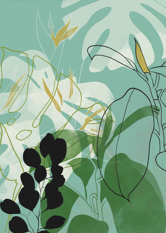 Leaves Line Boho2 | Poster