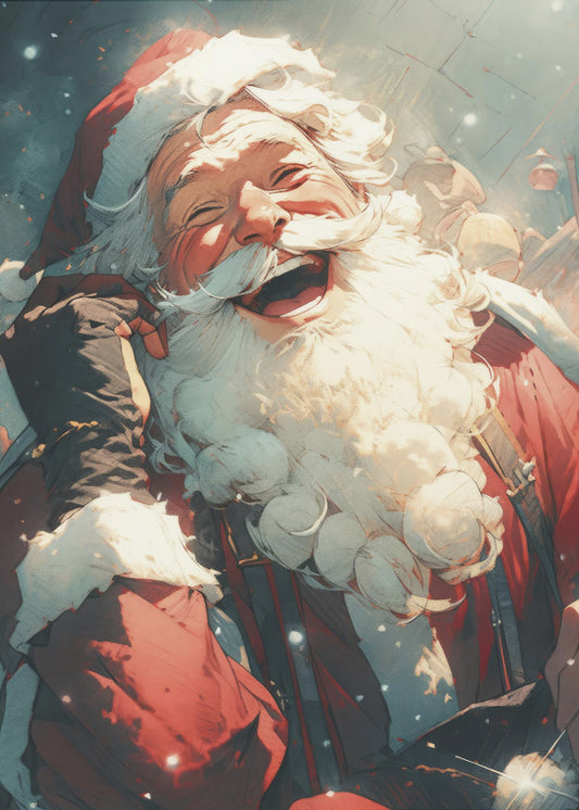 Fröhlicher Weihnachtsmannruf | Poster
