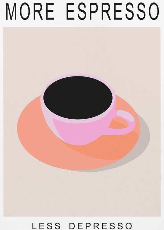 Mehr Espresso, weniger Depresso | Leinwand