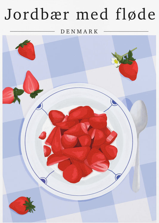 Erdbeere mit Sahne - Dänemark | Poster