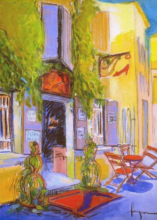 Sunny Courtyard Café | Poster