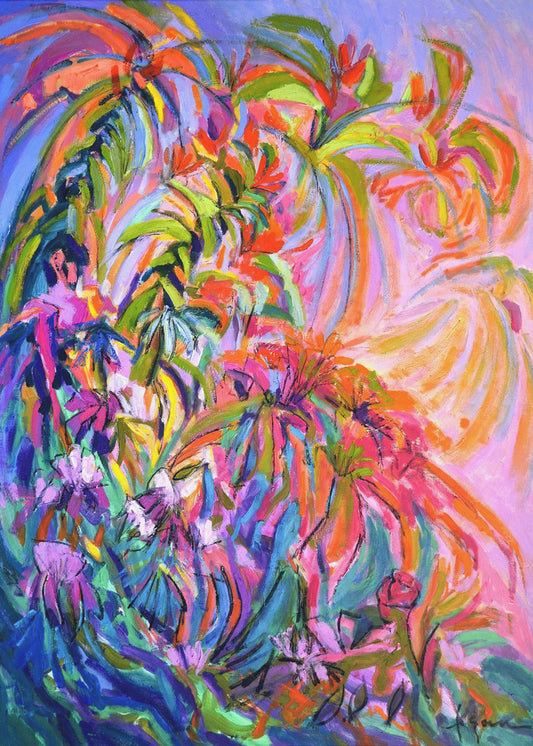 Strahlendes Blumenballett | Leinwand