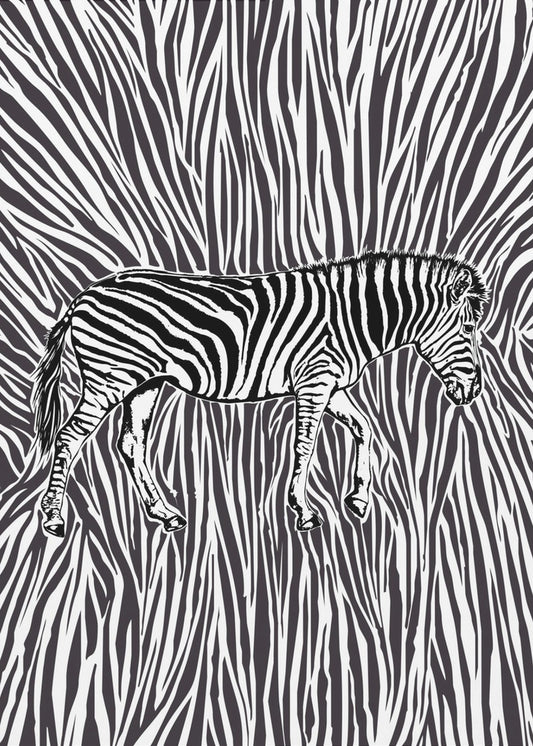 African Zebra striking camouflage | Canvas
