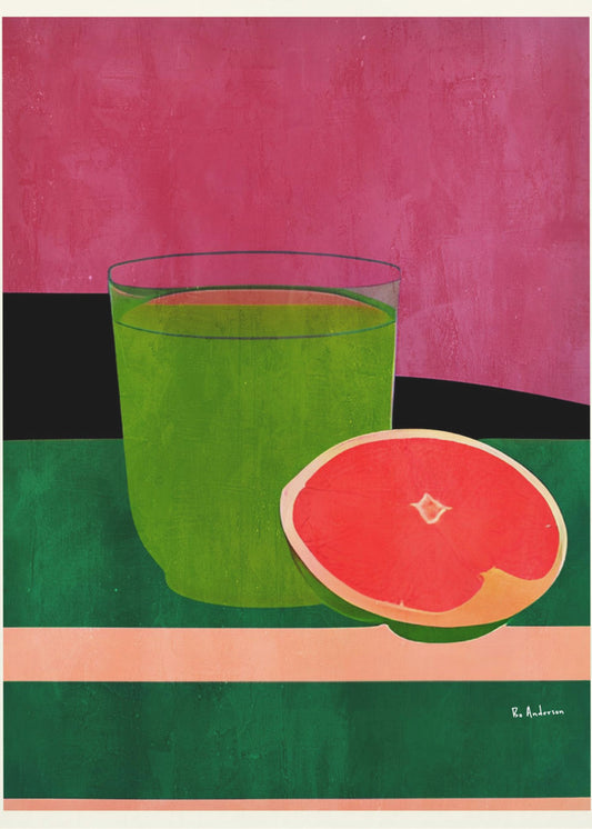 Rosa, kleine Grapefruit | Leinwand