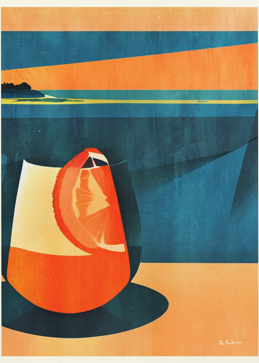 Negroni bei Sonnenuntergang | Poster