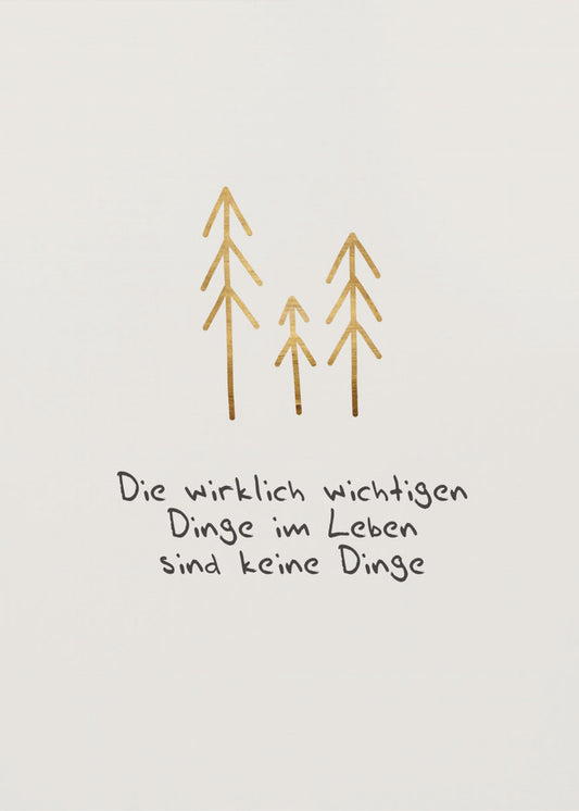Die wichtigen Dinge im Leben | Leinwand