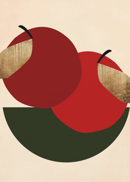 Zwei rote Äpfel | Poster