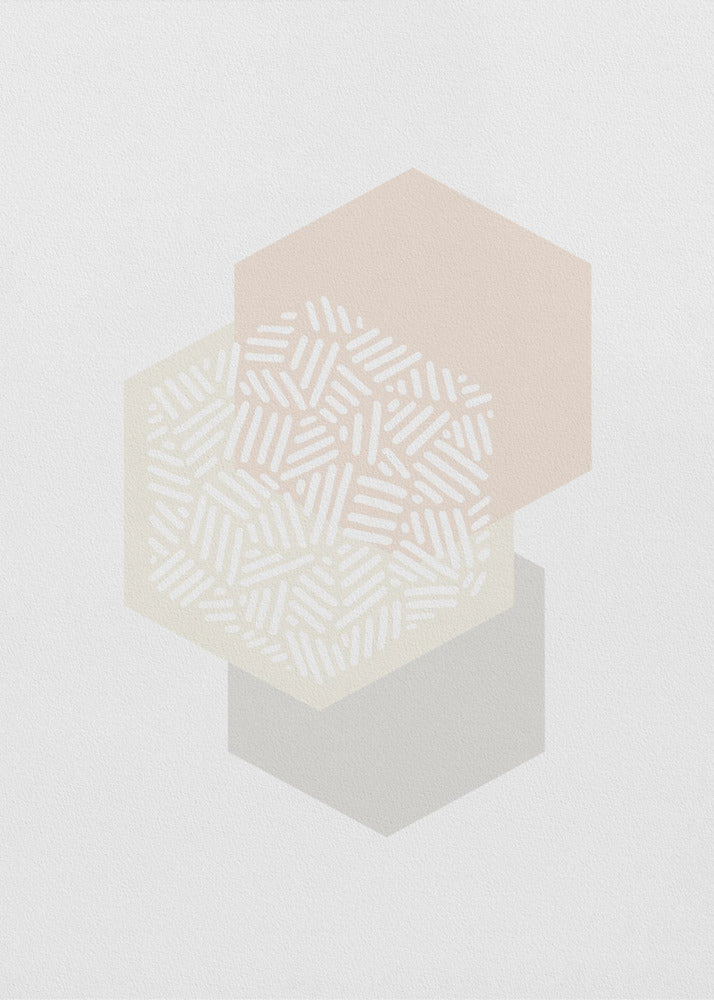Geometrische gedämpfte Farben I | Leinwand