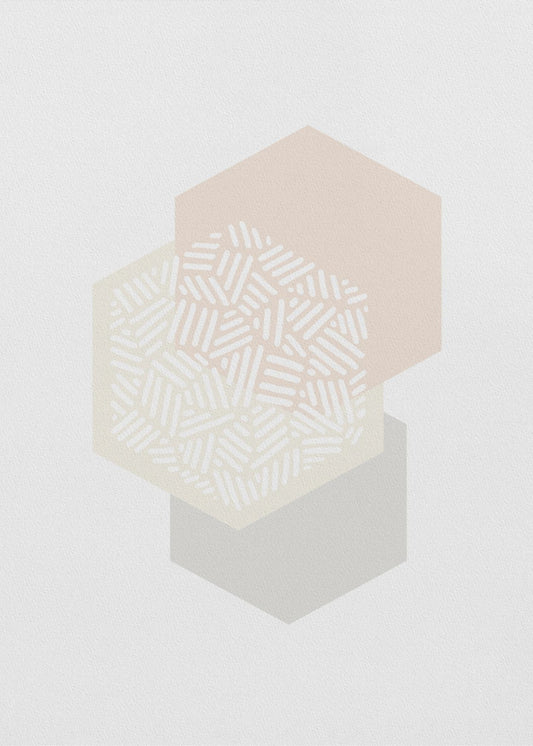 Geometrische gedämpfte Farben I | Leinwand