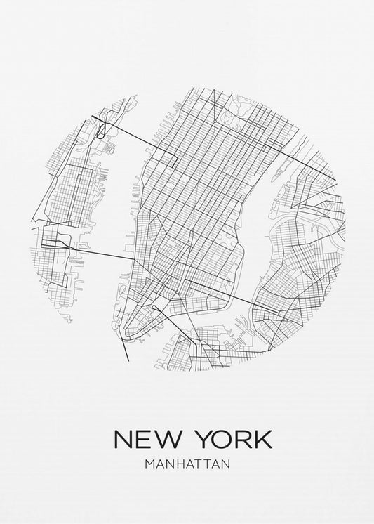 Straßenkarte von Manhattan | Poster