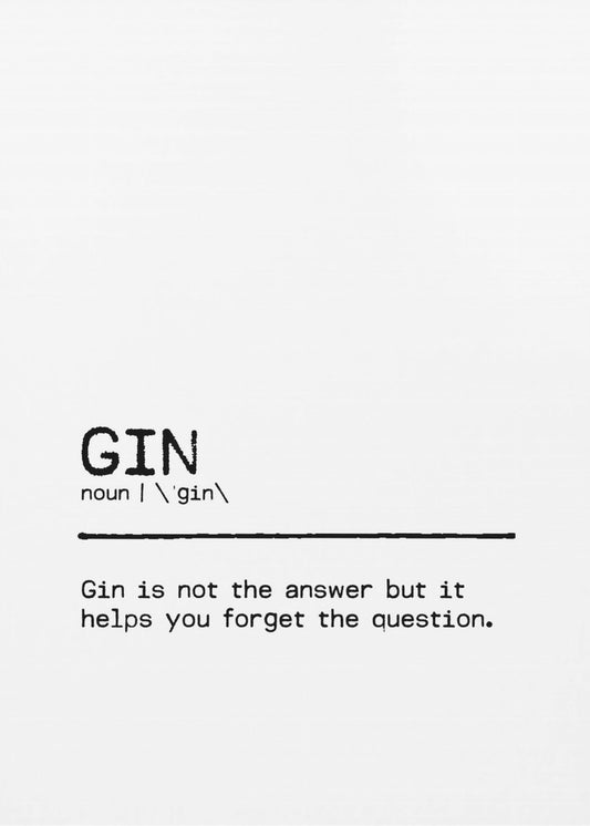 Zitat Gin Frage | Poster