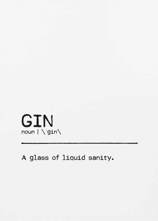 Zitat Gin Sanity | Leinwand
