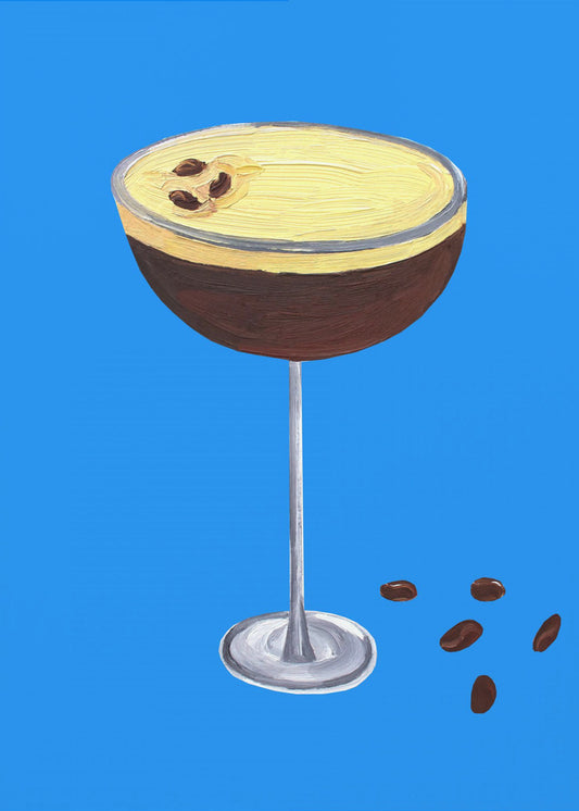 Espresso Martini Blau | Leinwand